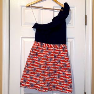 Lilly Pulitzer firework one shoulder dress